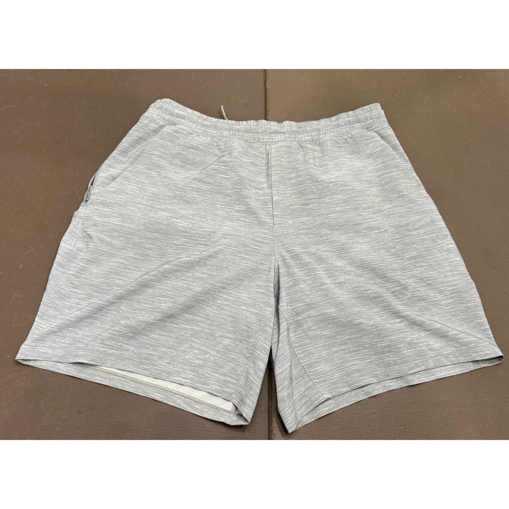 Lululemon Pace Breaker Lined Shorts 7" Grey Heather Space Dye LM7AFWS Mens L